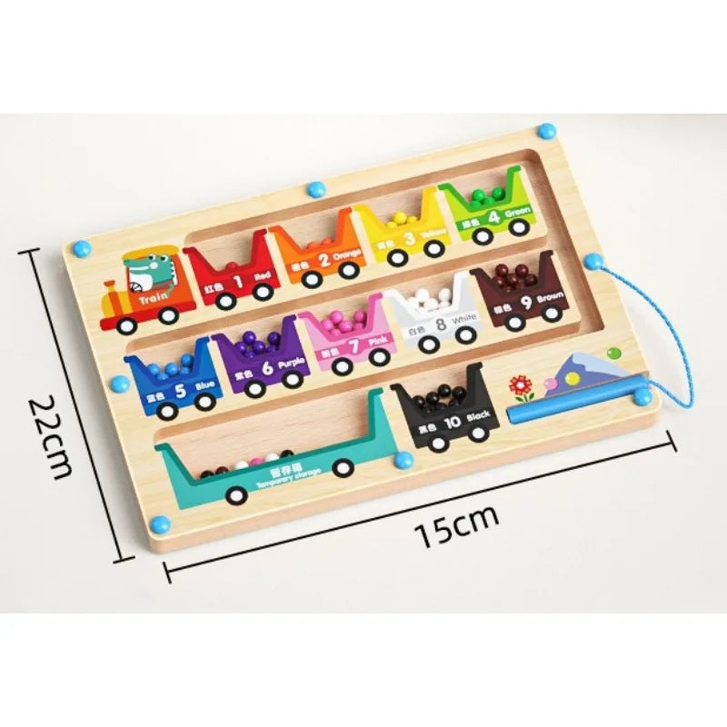 Children's Magnetic Maze Walking Ball Baby Concentration Training Writing Logic Thinking 3 year Old Early Education Puzzle Toys