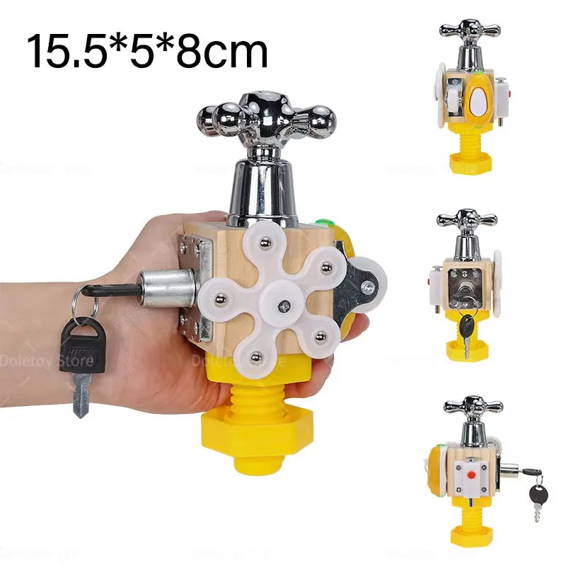 8 Styles Montessori Kids Busy Cube Board Educational Toy Children Hand Grasping Ability Training Lock Learning Toys Toddler Gift