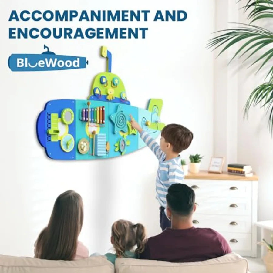 Wooden Wall Busy Board Panels Toddler Learning Activity Center Montessori Philosophy Sensory Educational Toys Conducive to All-