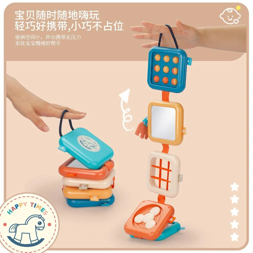 Sensory Folding Activity Cube Montessori Toys with Fine Motor Skills Travel Busy Board Busy Cube Gifts for Baby Kid Gift Toddler