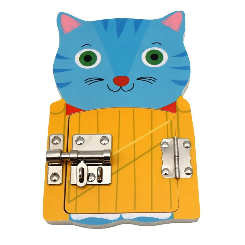 Activity Busy Board Montessori Baby Toys Learning Basic Skills Fine Motor Training Latch Lock Toys Toddler Cognition Sensory Toy