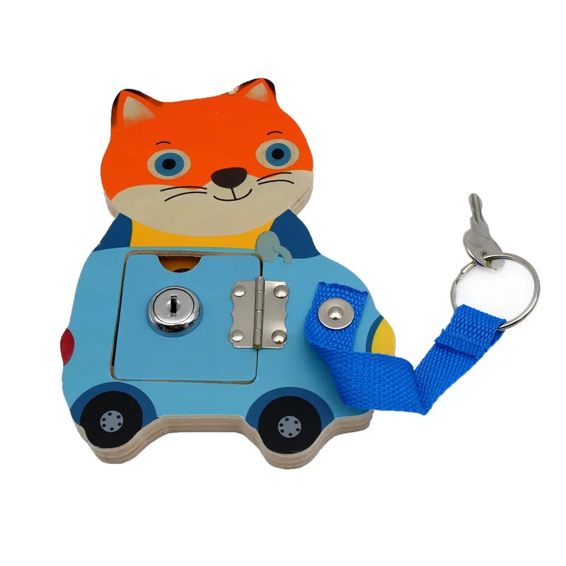 Activity Busy Board Montessori Baby Toys Learning Basic Skills Fine Motor Training Latch Lock Toys Toddler Cognition Sensory Toy