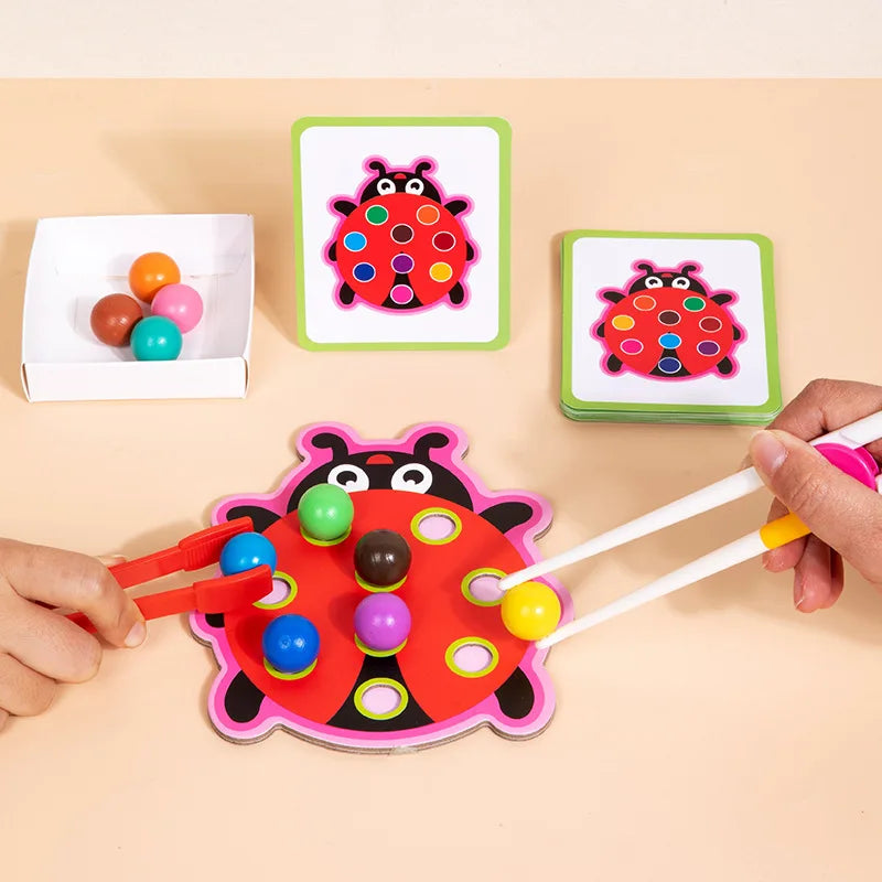 Clip Beads Color Classification Matching Toy Children Logic Concentration Fine Motor Training Game Montessori Educational Toys