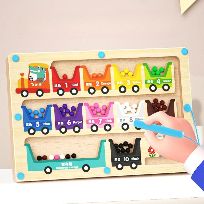Children's Magnetic Maze Walking Ball Baby Concentration Training Writing Logic Thinking 3 year Old Early Education Puzzle Toys