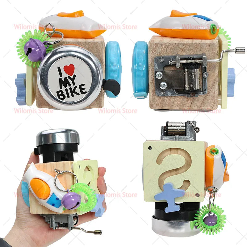 8 Styles Montessori Kids Busy Cube Board Educational Toy Children Hand Grasping Ability Training Lock Learning Toys Toddler Gift