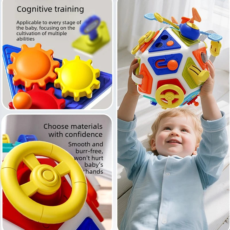 22-in-1 Toddler Busy Board Activity Cube Toys Fine Motor Skill Early Educational Montessori Sensory Travel Toys Boy Girl Gifts