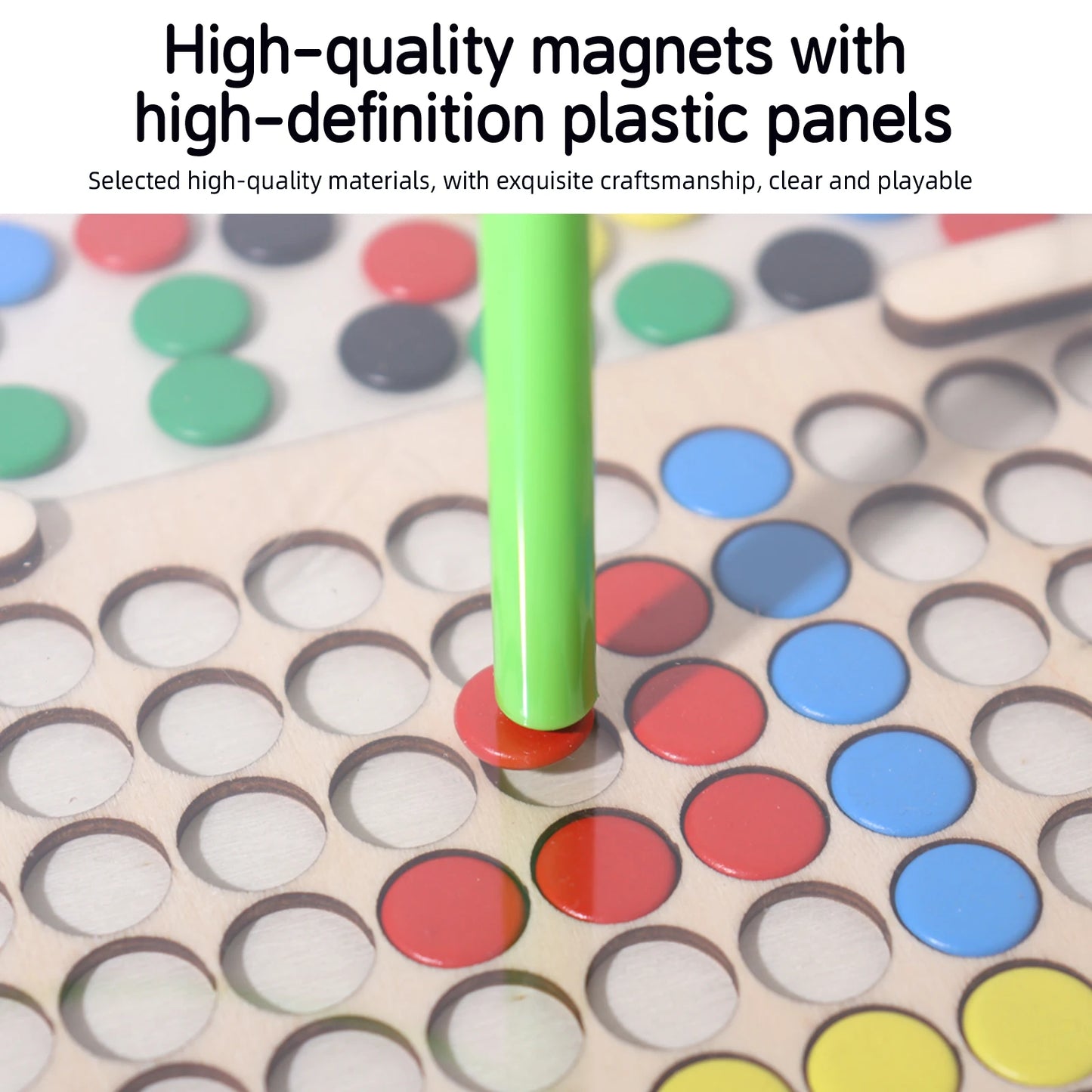 Magnetic Bead Maze for Toddlers DIY Doodle Board with Magnetic Pen Card Puzzle Montessori Educational Preschool Travel Toy Gifts