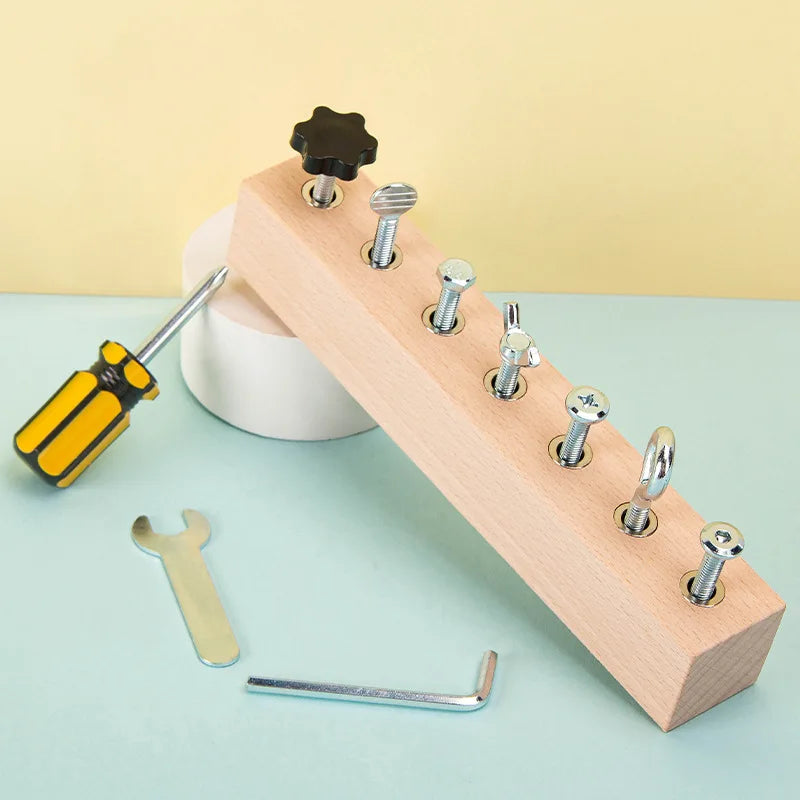 Kids Wooden Screw Nut Disassembly Toy - Early Education Montessori Fine Motor Skills Trainingimprove Patience and Concentration