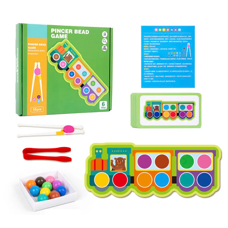 Clip Beads Color Classification Matching Toy Children Logic Concentration Fine Motor Training Game Montessori Educational Toys