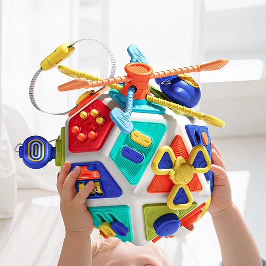 22-in-1 Toddler Busy Board Activity Cube Toys Fine Motor Skill Early Educational Montessori Sensory Travel Toys Boy Girl Gifts