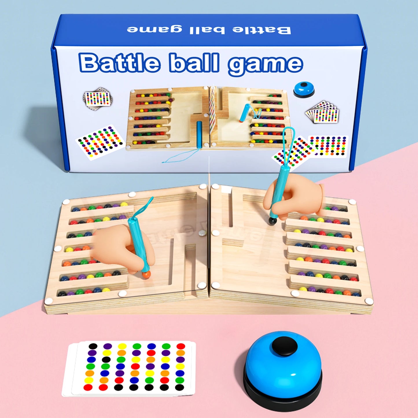 Wooden Battle Magnetic Shape Matching Maze Board Montessori Geometry Color Cognition Education Toy Color Matching EarlyEducation