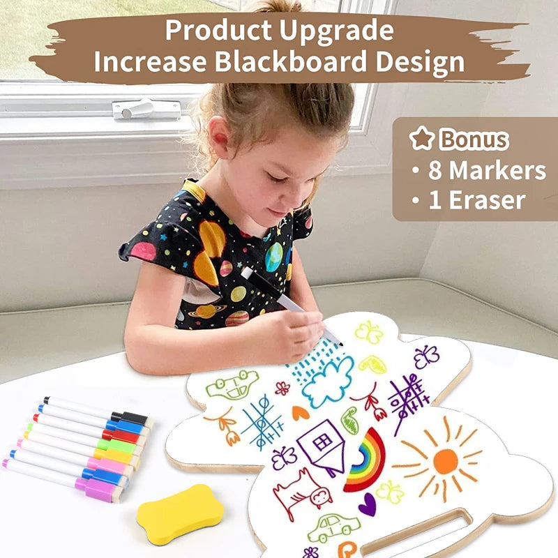 Montessori Bear Busy Board Painting Board Toy Early Learning Travel Toy Gift for Baby 2 3 4 Hands-On Life Skill Educational Toy