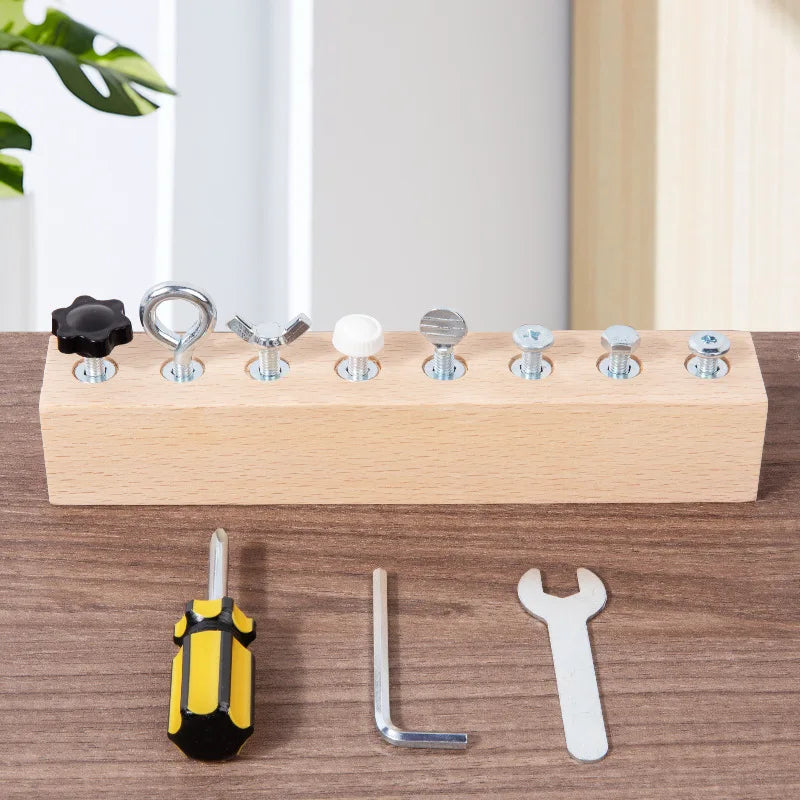 Kids Wooden Screw Nut Disassembly Toy - Early Education Montessori Fine Motor Skills Trainingimprove Patience and Concentration