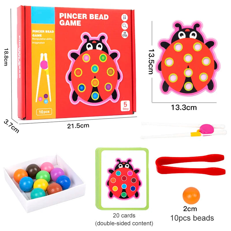 Clip Beads Color Classification Matching Toy Children Logic Concentration Fine Motor Training Game Montessori Educational Toys