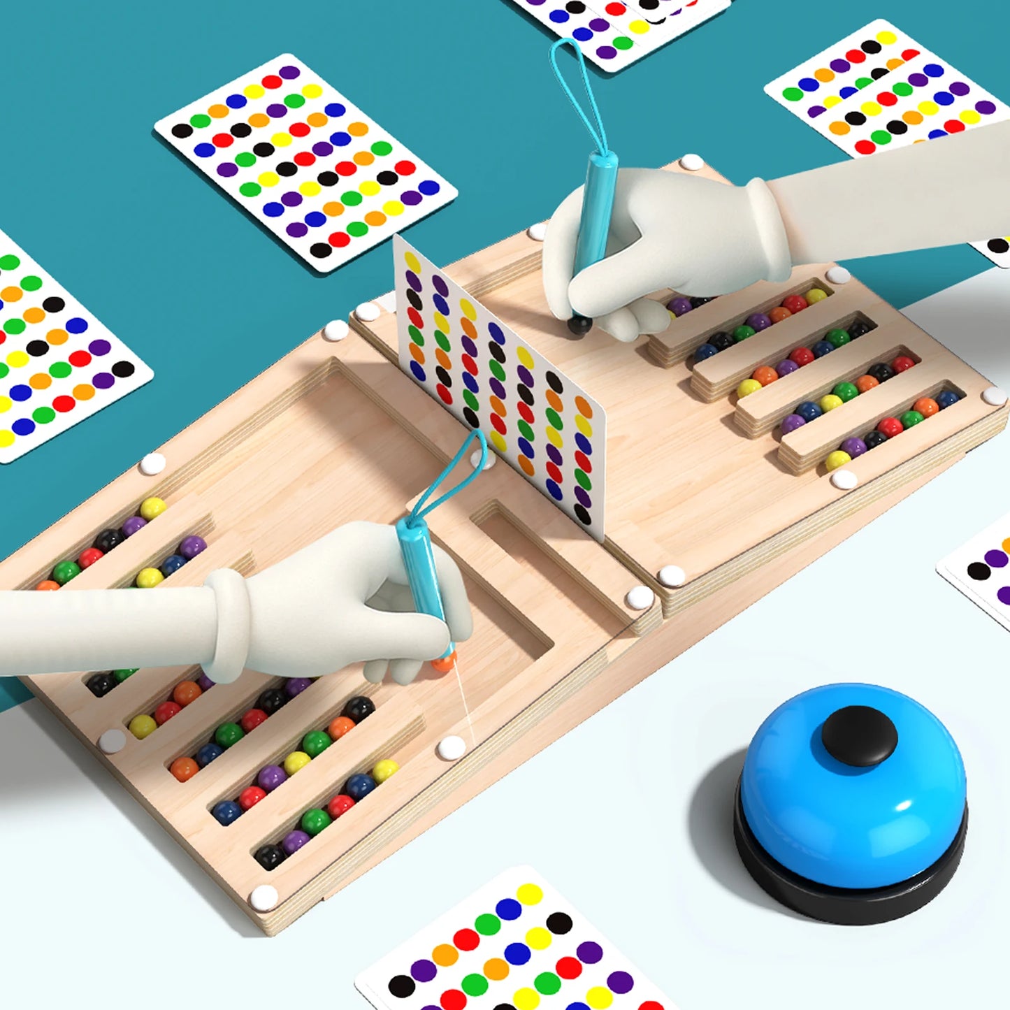 Wooden Battle Magnetic Shape Matching Maze Board Montessori Geometry Color Cognition Education Toy Color Matching EarlyEducation