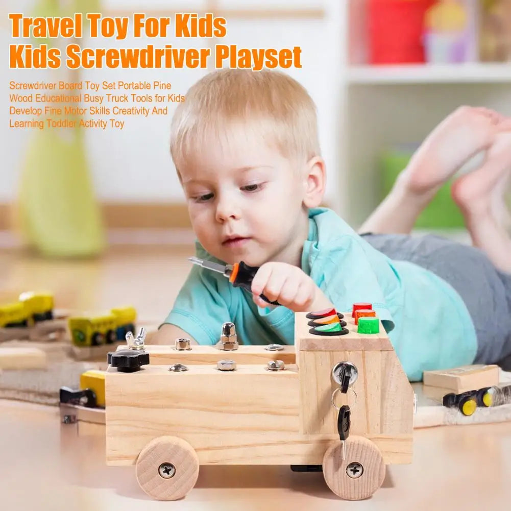 Simulated Gesture Fine Motor Skills Kids Educational Busy Truck Sensory Toy Toddlers Preschool Activity Learning Toy