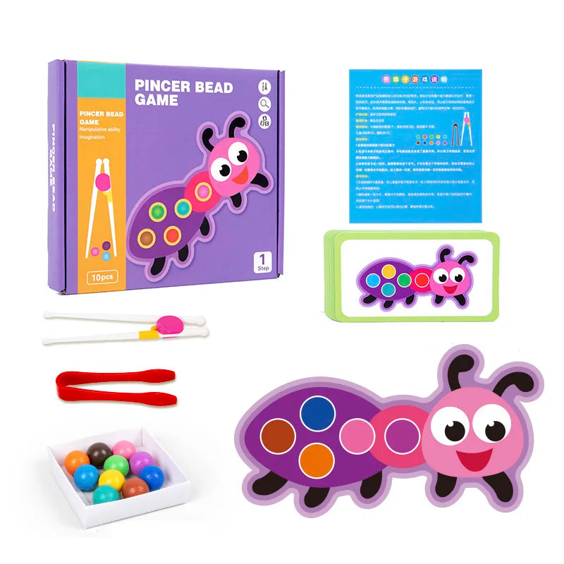 Clip Beads Color Classification Matching Toy Children Logic Concentration Fine Motor Training Game Montessori Educational Toys