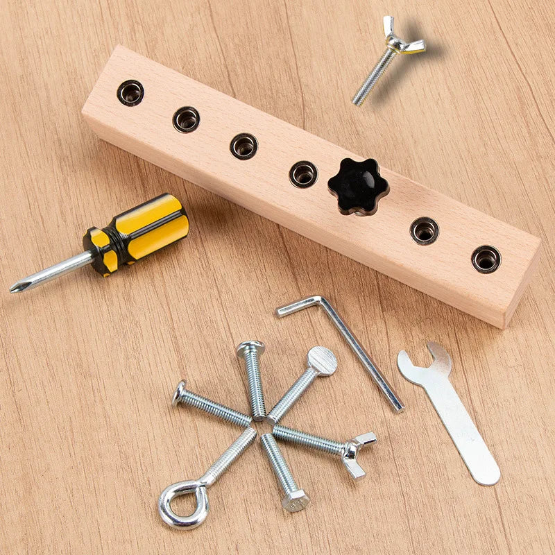 Kids Wooden Screw Nut Disassembly Toy - Early Education Montessori Fine Motor Skills Trainingimprove Patience and Concentration