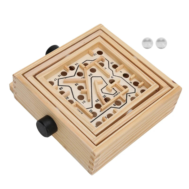 Labyrinth Game Wooden Maze Puzzle Adult Kids IQ Toys Educación Montessori Hand Eye Coordination Juegos De Ingenio