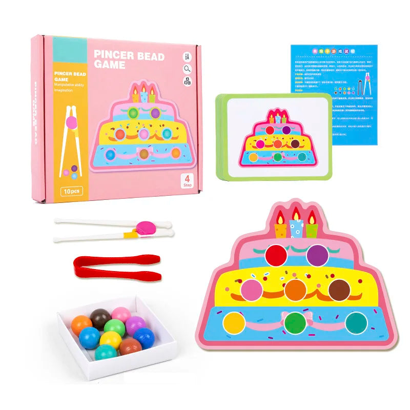 Clip Beads Color Classification Matching Toy Children Logic Concentration Fine Motor Training Game Montessori Educational Toys