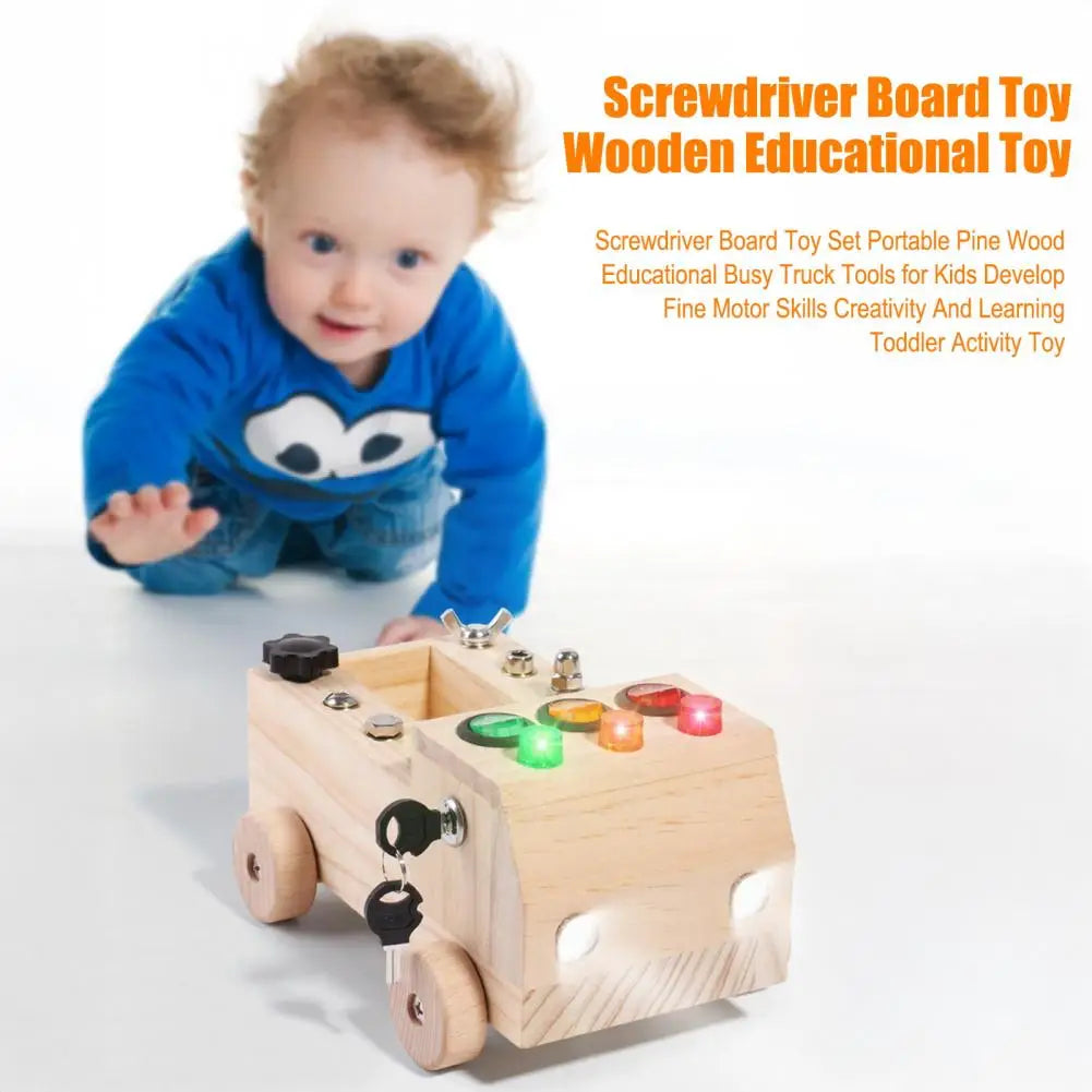 Simulated Gesture Fine Motor Skills Kids Educational Busy Truck Sensory Toy Toddlers Preschool Activity Learning Toy