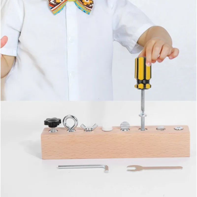 Kids Wooden Screw Nut Disassembly Toy - Early Education Montessori Fine Motor Skills Trainingimprove Patience and Concentration