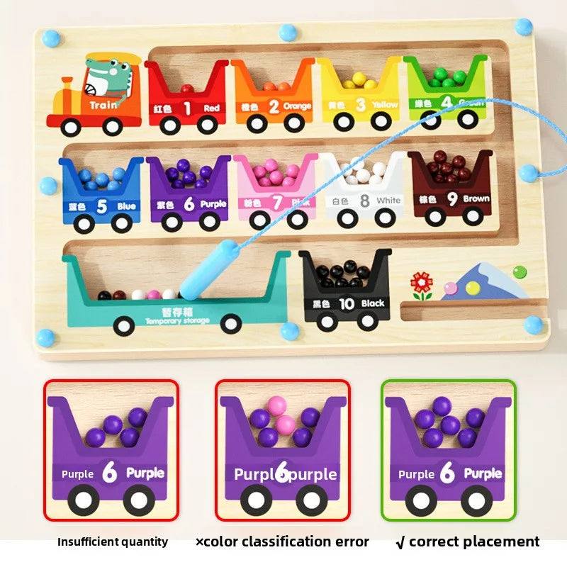 Children's Magnetic Maze Walking Ball Baby Concentration Training Writing Logic Thinking 3 year Old Early Education Puzzle Toys