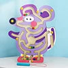 Kids Magnetic Maze Toy Mini Wooden Interactive Maze Pen Driving Beads Maze Puzzle Board Game Eduactional Toys for Toddlers Baby