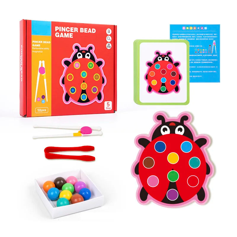 Clip Beads Color Classification Matching Toy Children Logic Concentration Fine Motor Training Game Montessori Educational Toys