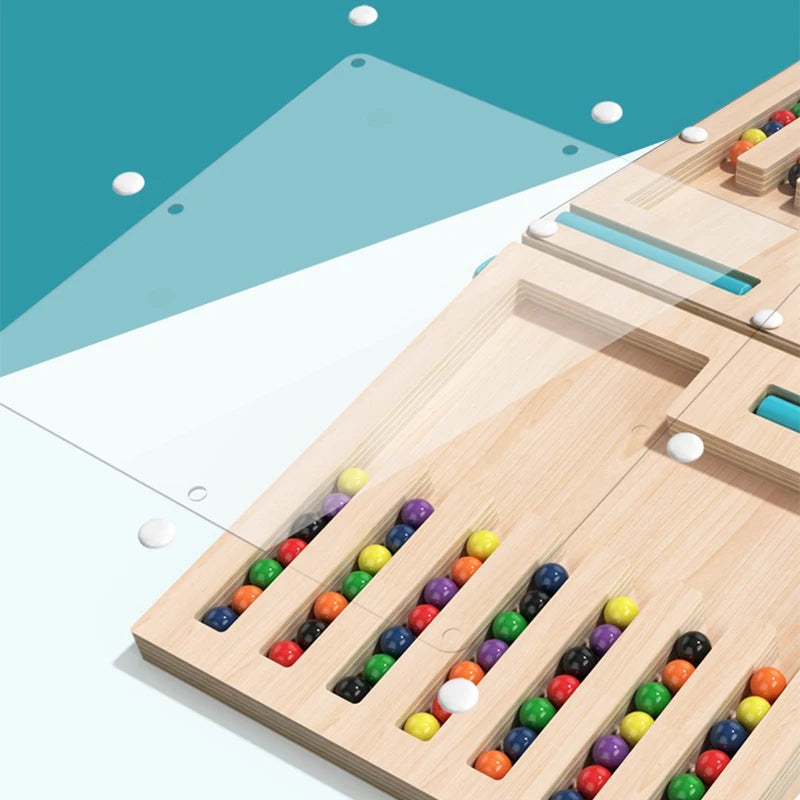 Wooden Battle Magnetic Shape Matching Maze Board Montessori Geometry Color Cognition Education Toy Color Matching EarlyEducation