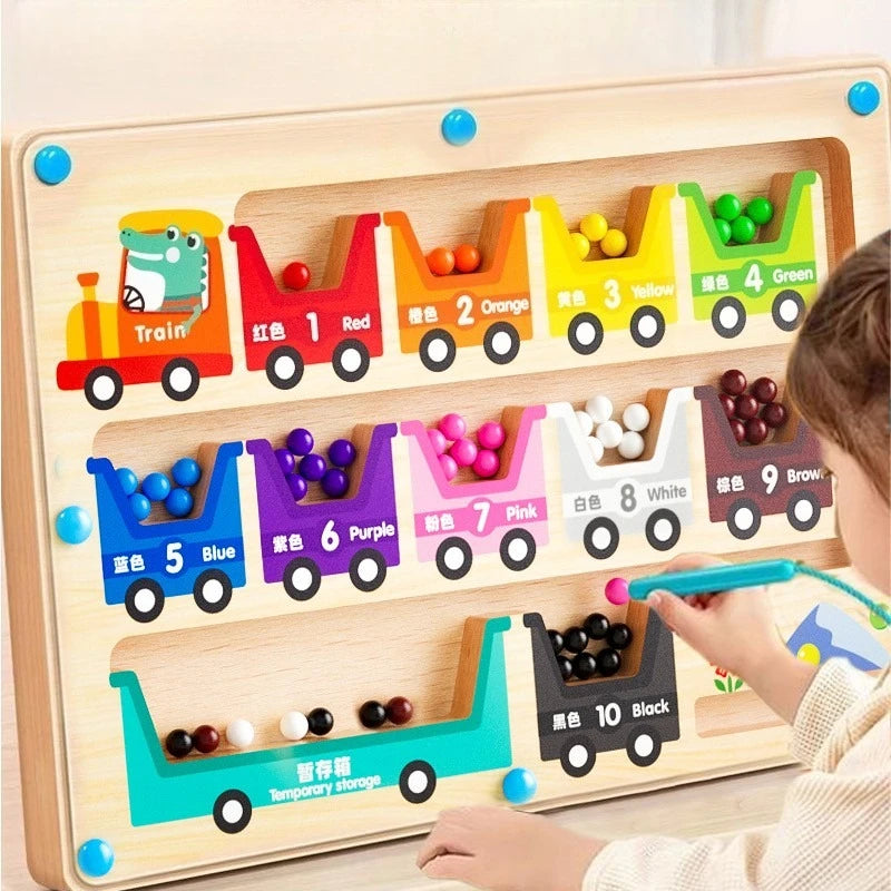 Children's Magnetic Maze Walking Ball Baby Concentration Training Writing Logic Thinking 3 year Old Early Education Puzzle Toys