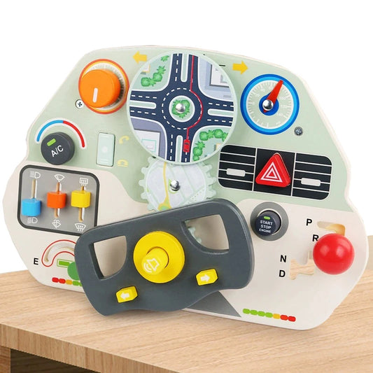 Montessori Busy Board Accessories Wooden Toy Combination Matching Doorbell Gear Graphics Educational Toy Education Trainig Toy
