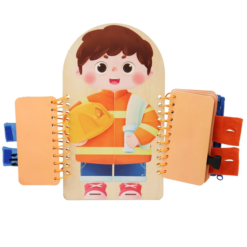 Wooden Multi-layer Busy Board Fo r  Children Montessori Early Education Games Toddlers Quiet Books Sensory Practice Dressing gift