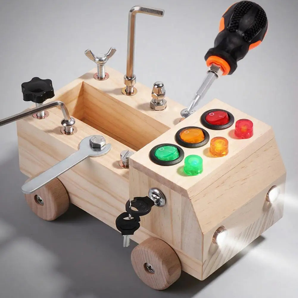 Simulated Gesture Fine Motor Skills Kids Educational Busy Truck Sensory Toy Toddlers Preschool Activity Learning Toy