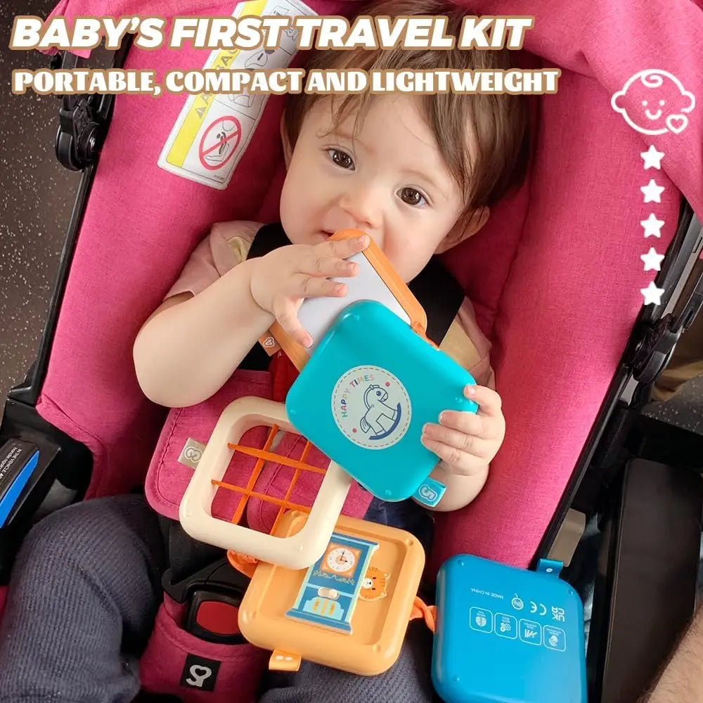 Sensory Folding Activity Cube Montessori Toys with Fine Motor Skills Travel Busy Board Busy Cube Gifts for Baby Kid Gift Toddler