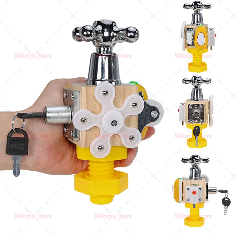 8 Styles Montessori Kids Busy Cube Board Educational Toy Children Hand Grasping Ability Training Lock Learning Toys Toddler Gift