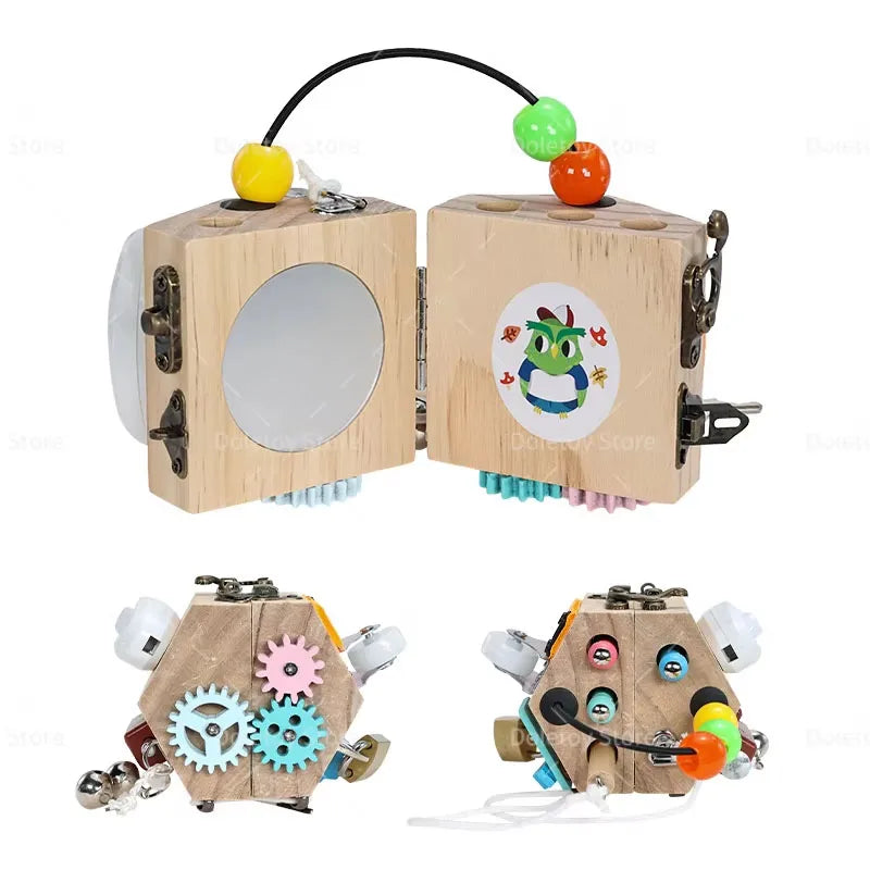 8 Styles Montessori Kids Busy Cube Board Educational Toy Children Hand Grasping Ability Training Lock Learning Toys Toddler Gift