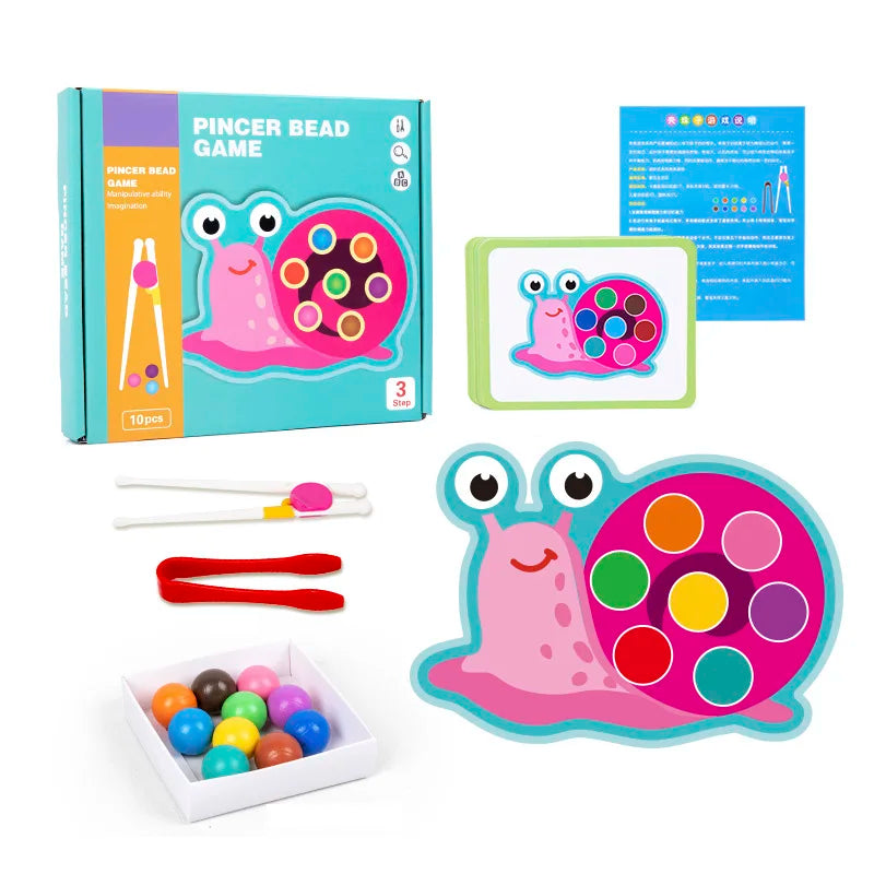 Clip Beads Color Classification Matching Toy Children Logic Concentration Fine Motor Training Game Montessori Educational Toys