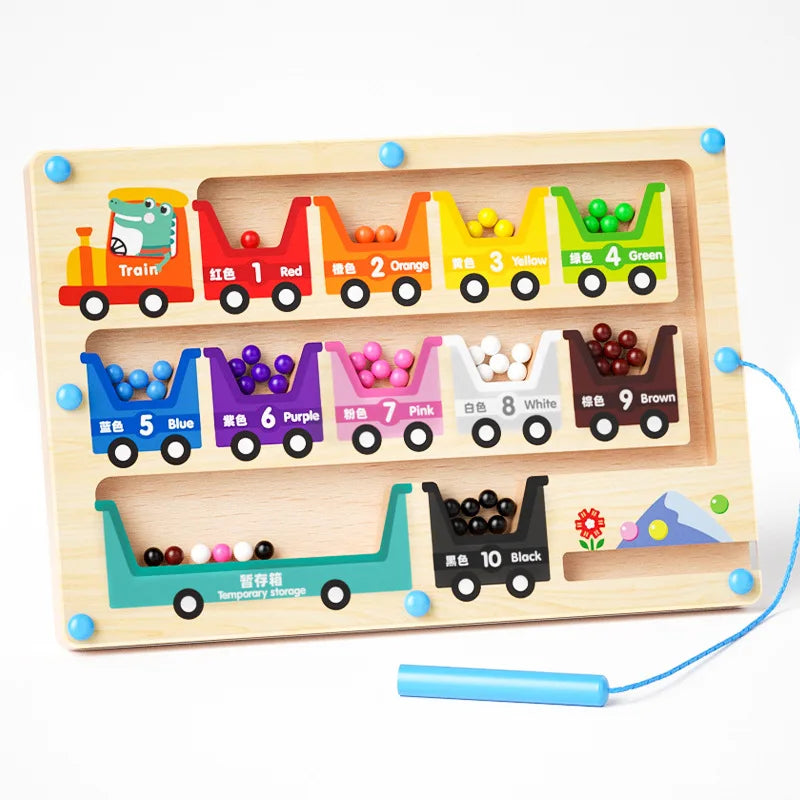 Children's Magnetic Maze Walking Ball Baby Concentration Training Writing Logic Thinking 3 year Old Early Education Puzzle Toys
